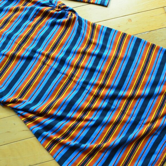 Patagonia Hatty Stripe Kamala Cowl Neck Dress Size L - Picture 12 of 13